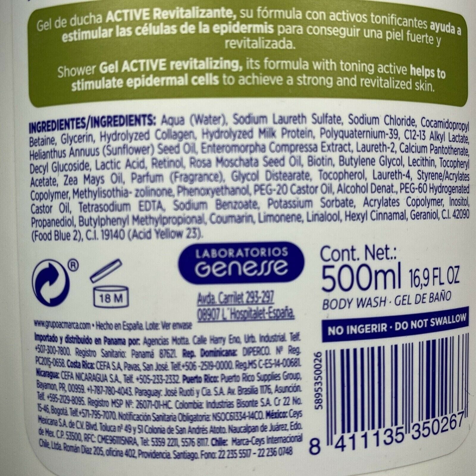 Lactovit Health & Beauty:Bath & Body:Body Washes & Shower Gels LACTOVIT MEN Active Revitalizing Lactosomas with Milk 3 in 1 Body Wash - 500 ml