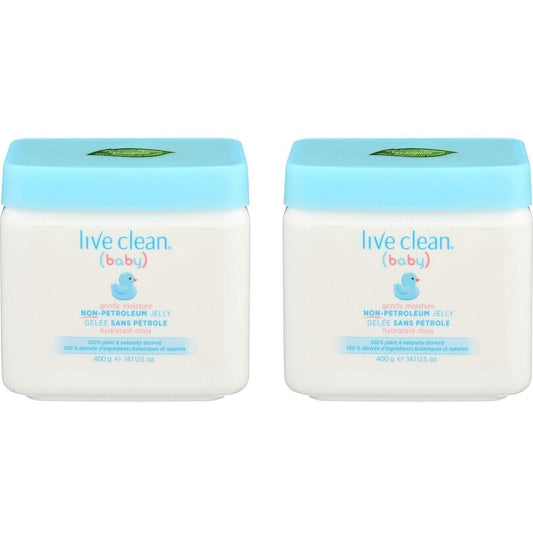 Live clean Baby:Bathing & Grooming:Skin Care 2-Pack ~ Live Clean Baby ~ Gentle Moisture Non-Petroleum Jelly ~ 14.1 oz / 400g