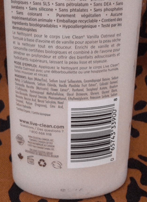 Live Clean Health & Beauty:Bath & Body:Body Washes & Shower Gels 3 Bottles Live Clean Vanilla Oatmeal Soothing Body Wash ~ 17 fl oz (500 mL) Each