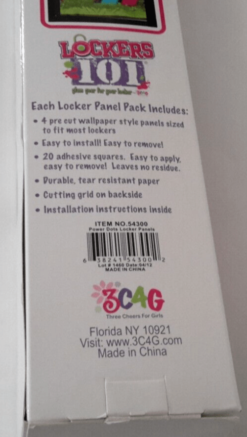 Lockers 101 Home & Garden:School Supplies:Other School Supplies LOCKERS 101 Locker Panels Glam Gear for your Locker ~ 4 Pre- Panels ~ New