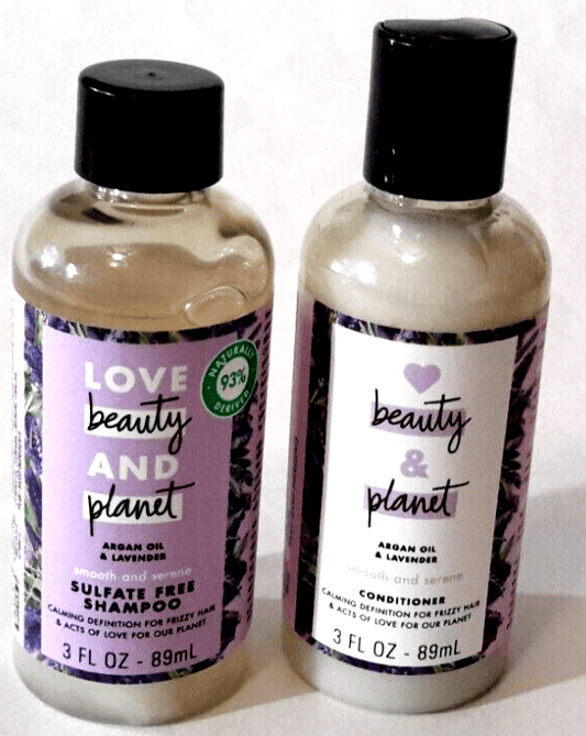 Love Beauty and Planet Health & Beauty:Hair Care & Styling:Shampoos & Conditioners Love Beauty & Planet - Argan Oil & Lavender Conditioner & Shampoo - 3 fl oz each