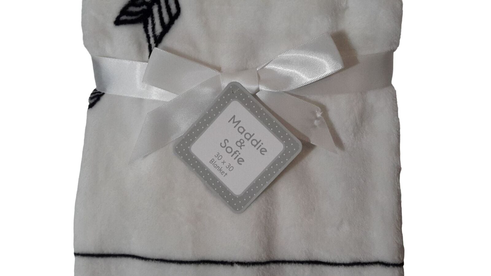 maddie & sofie Baby:Nursery Bedding:Blankets & Throws Maddie & Sofie 30" x 30" Baby Blanket ~ White with Black Arrows