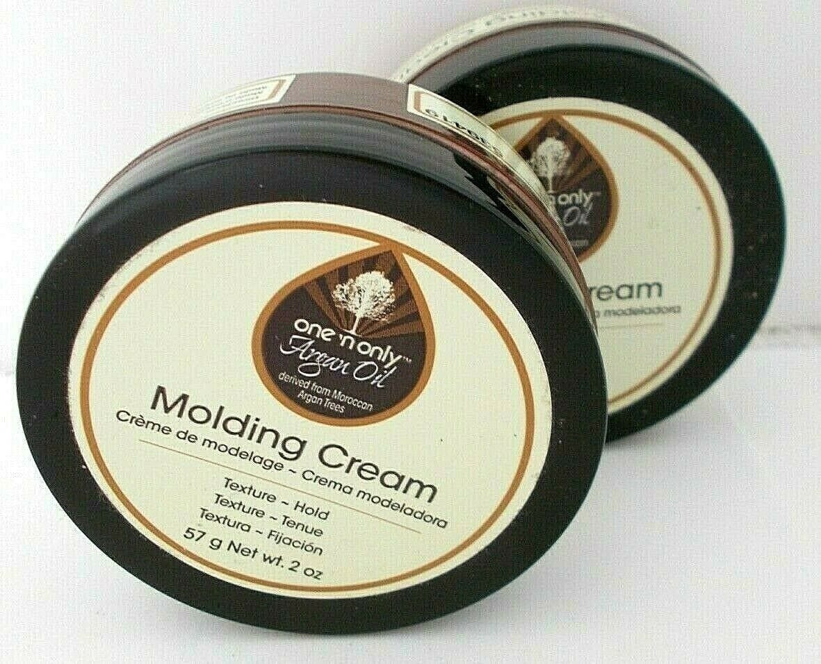 One 'n Only Health & Beauty:Hair Care & Styling:Styling Products 2 X One 'N Only Argan Oil Molding Cream - Medium Hold Texture - 2 oz each