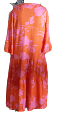 Qincao Clothing, Shoes & Accessories:Women:Women's Clothing:Dresses QINCAO Womens Loose Tiered Babydoll Ruffled Sleeve Dress ~ Orange/Pink XL/L/M/S ~ NWT