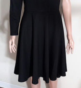 Sarin Matthews Clothing, Shoes & Accessories:Women:Women's Clothing:Dresses Women’s One Shoulder Long Sleeve, A-line High Low Hem Dress ~ SZ M ~ Black ~ NWT