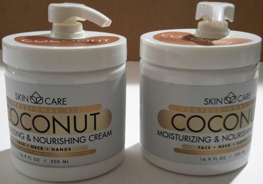 Skin Care Health & Beauty:Skin Care:Moisturizers SKIN CARE Pro Face ~Neck~ Hands COCONUT Nourishing & Moisturizing Cream ~ 2-Pack