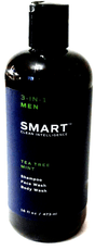 SMART Clean Intelligence Health & Beauty:Hair Care & Styling:Shampoos & Conditioners 2x3 in 1 Men SMART Clean Intelligence Tea Tree Mint Shampoo/Face/Body Wash 16 oz