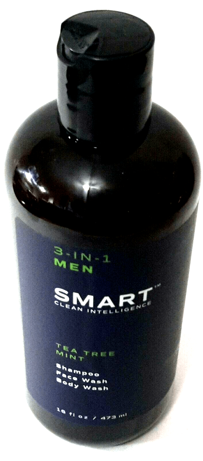 SMART Clean Intelligence Health & Beauty:Hair Care & Styling:Shampoos & Conditioners 2x3 in 1 Men SMART Clean Intelligence Tea Tree Mint Shampoo/Face/Body Wash 16 oz