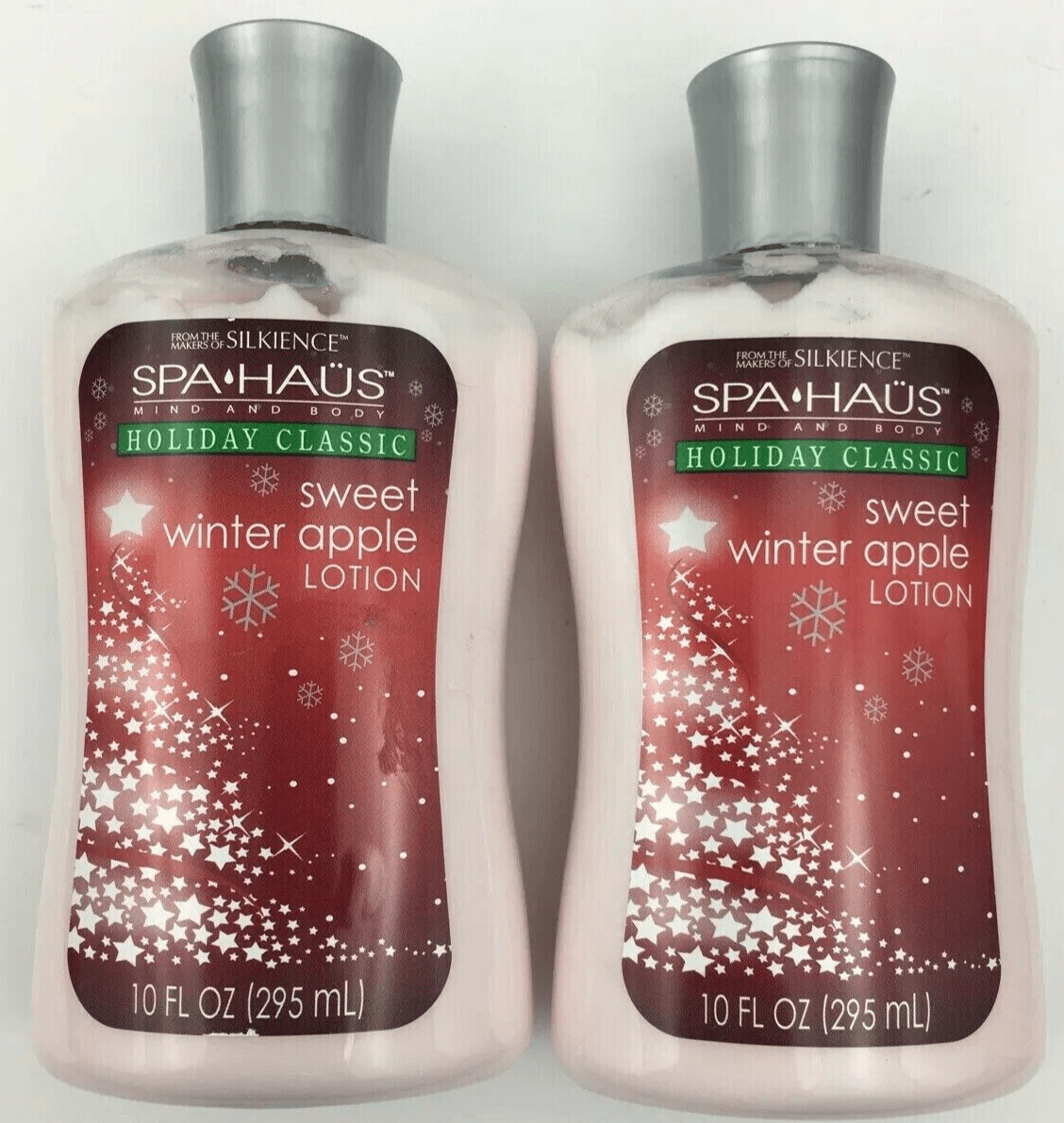 Spa Haus Mind and Body Health & Beauty:Other Health & Beauty 2 X Spa Haus Mind Body Silkience Sweet Winter Apple Scented Lotion ~ 10 fl oz Ea