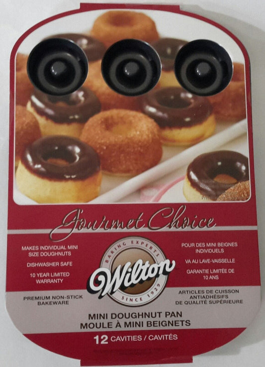 Wilton Collectibles:Kitchen & Home:Bakeware:Cake Pans Wilton Gourmet Choice 12-Cavity MINI DOUGHNUT PAN #2201-8532 - NEW - Non-Stick